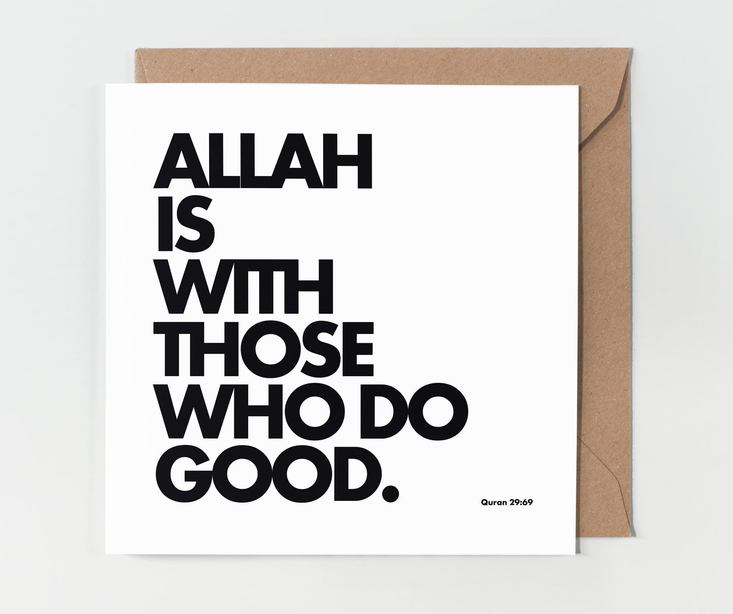 Allah Is With Those Who Do Good | Contemporary Card