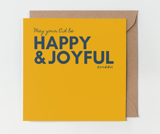 May Your Eid Be Happy & Joyful | Contemporary Card