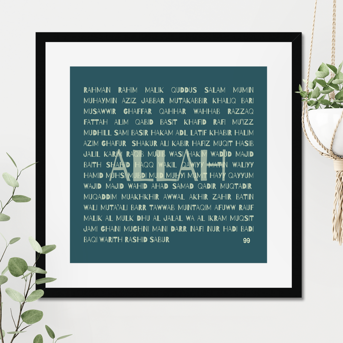 99 Names of Allah | Art Print