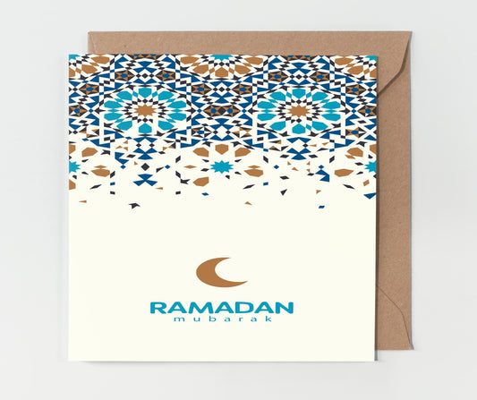 Ramadan Mubarak | Moroccan Motif Card