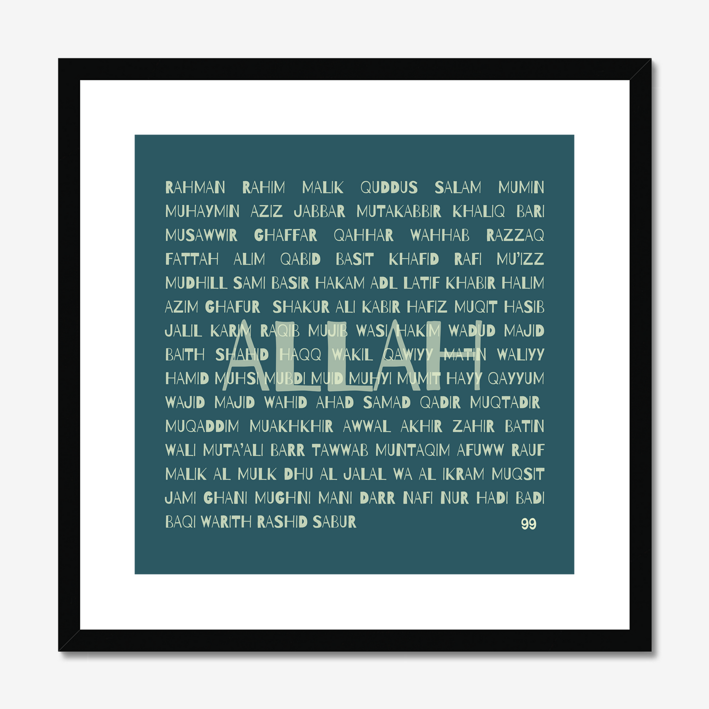 99 Names of Allah | Art Print