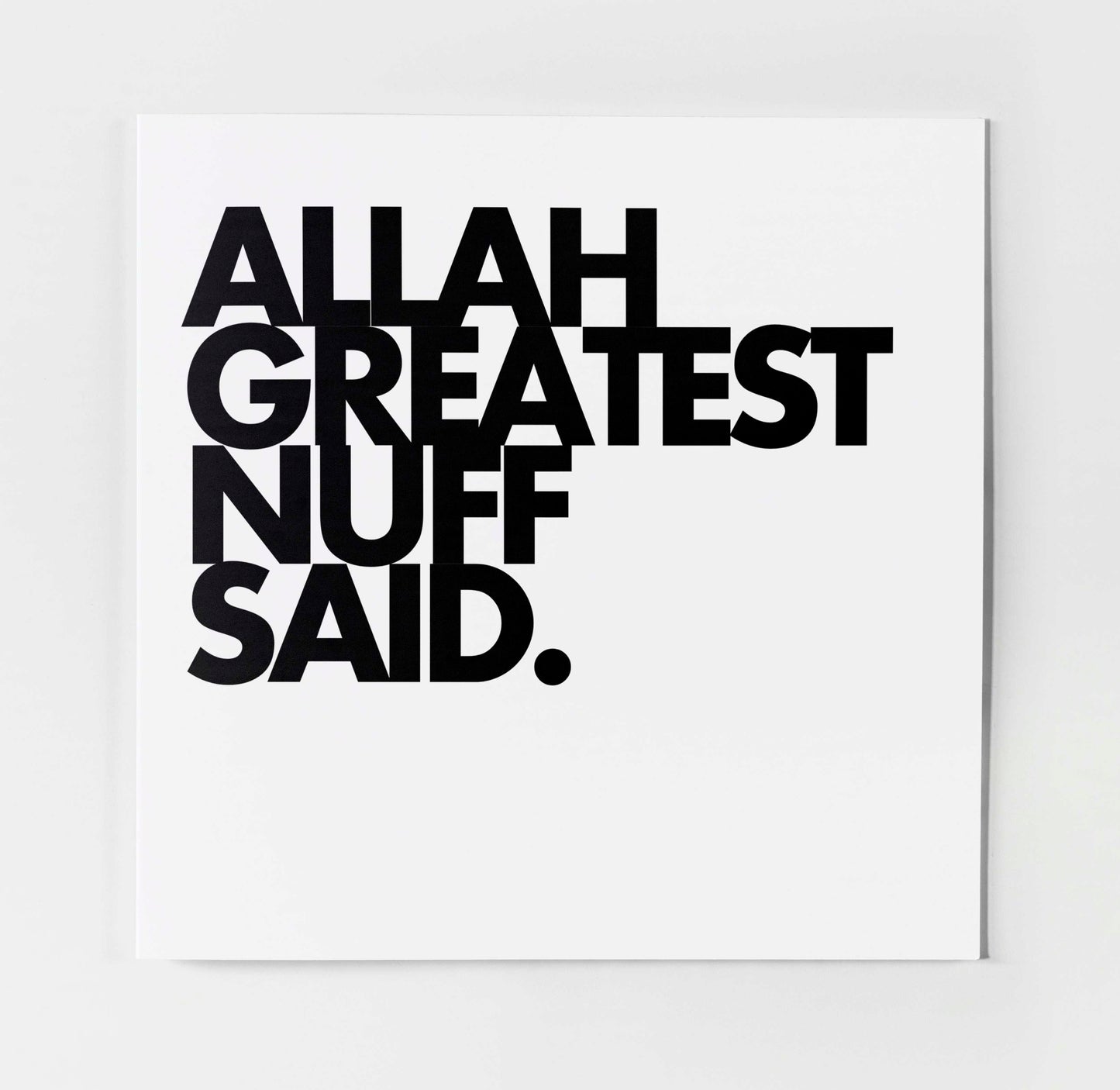 Allah Greatest Nuff Said | Contemporary Card