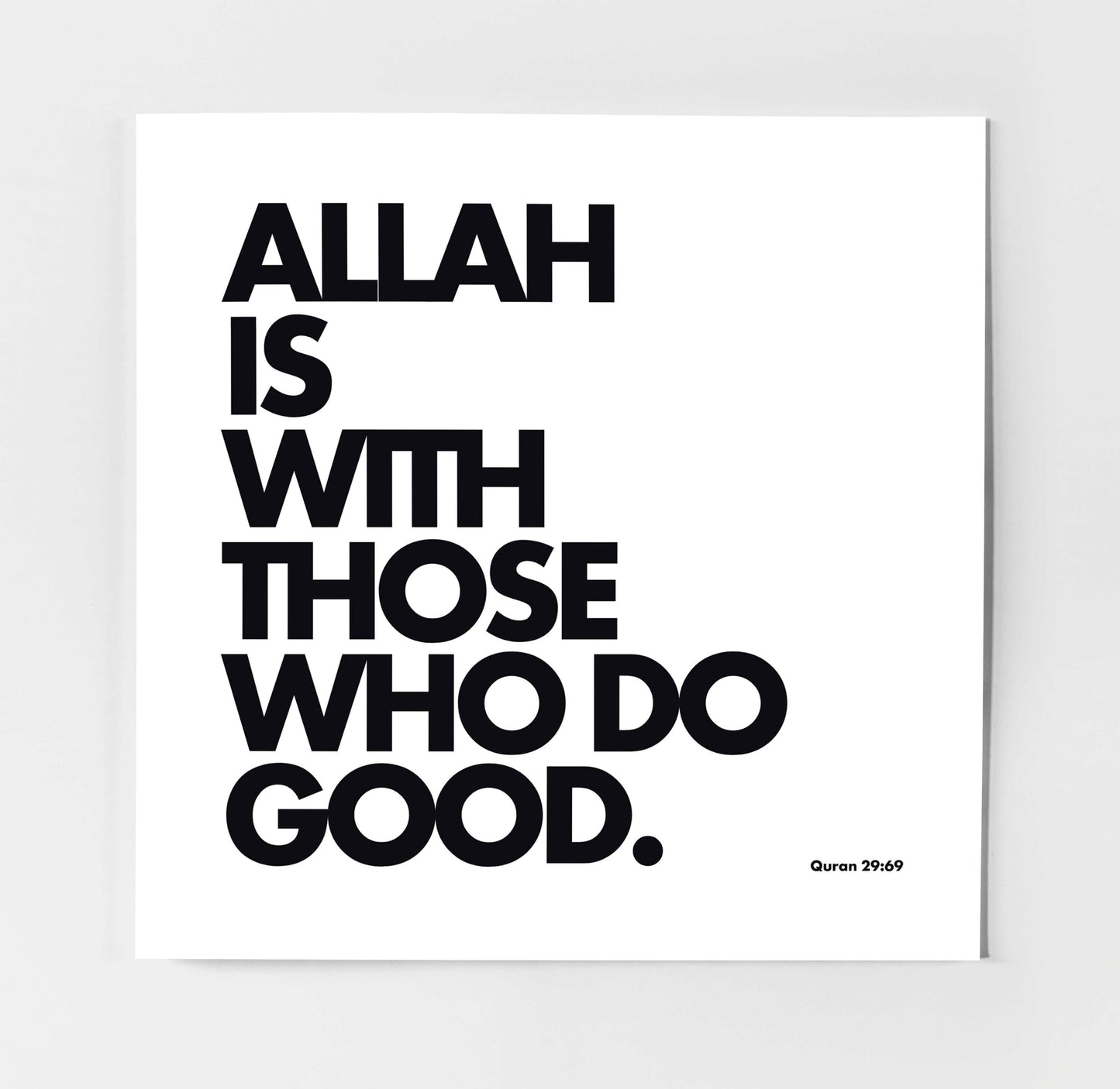 Allah Is With Those Who Do Good | Contemporary Card