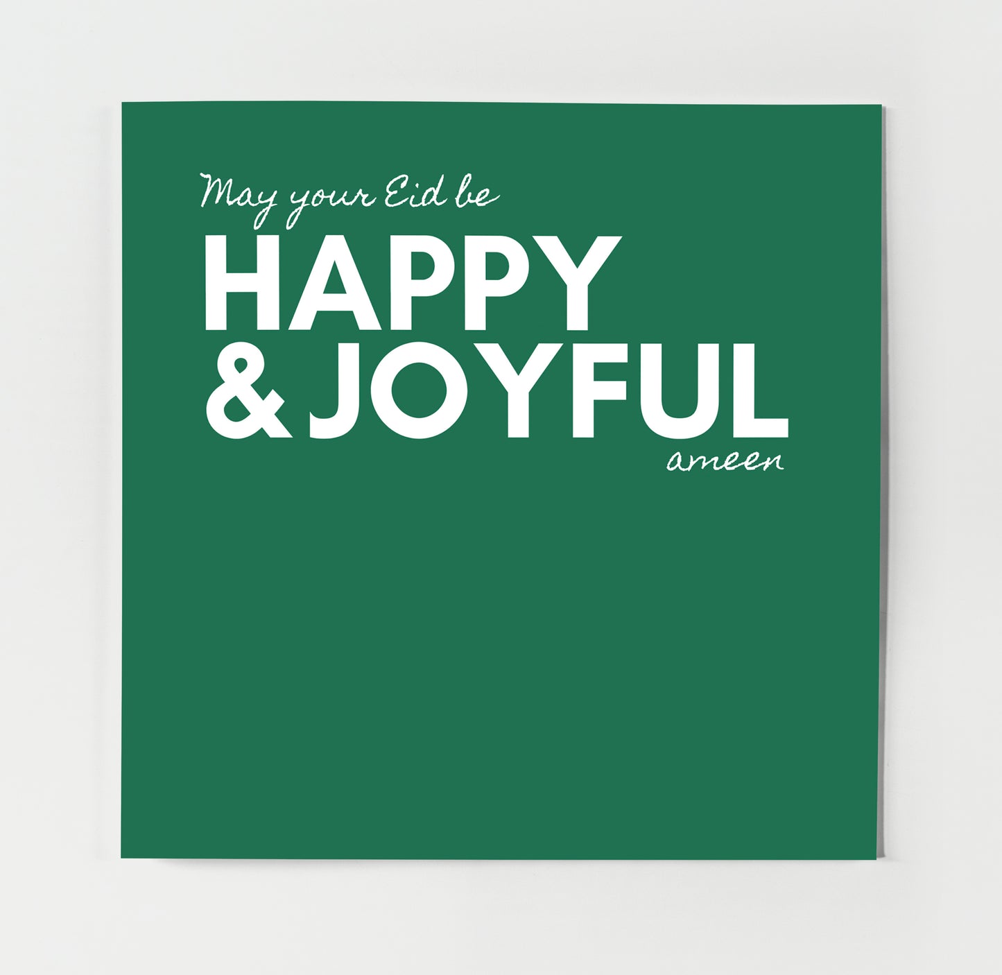 May Your Eid Be Happy & Joyful | Contemporary Card