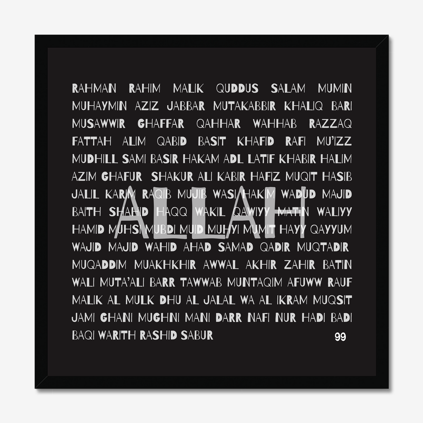 99 Names of Allah | Art Print