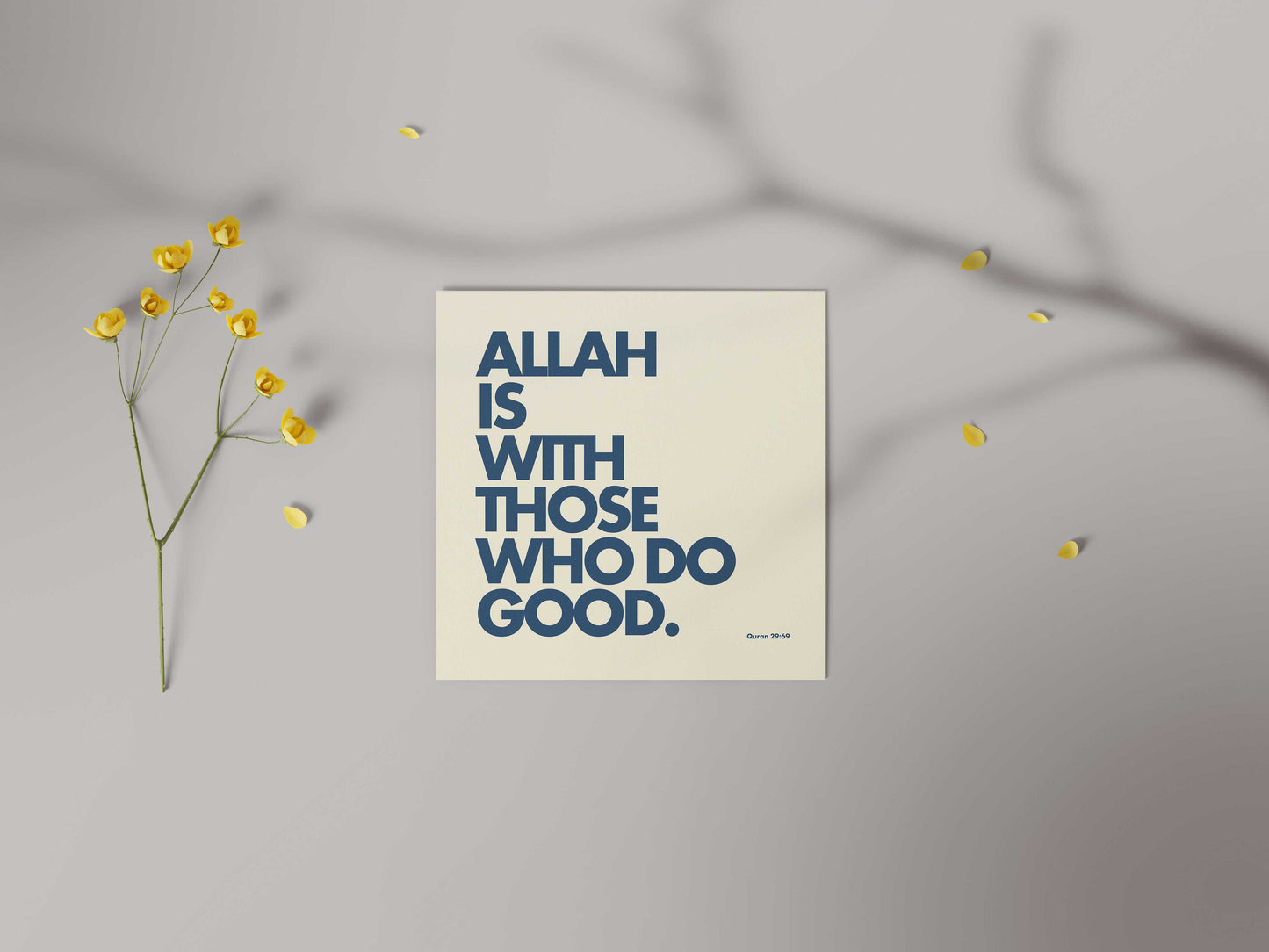 Allah Is With Those Who Do Good | Contemporary Card