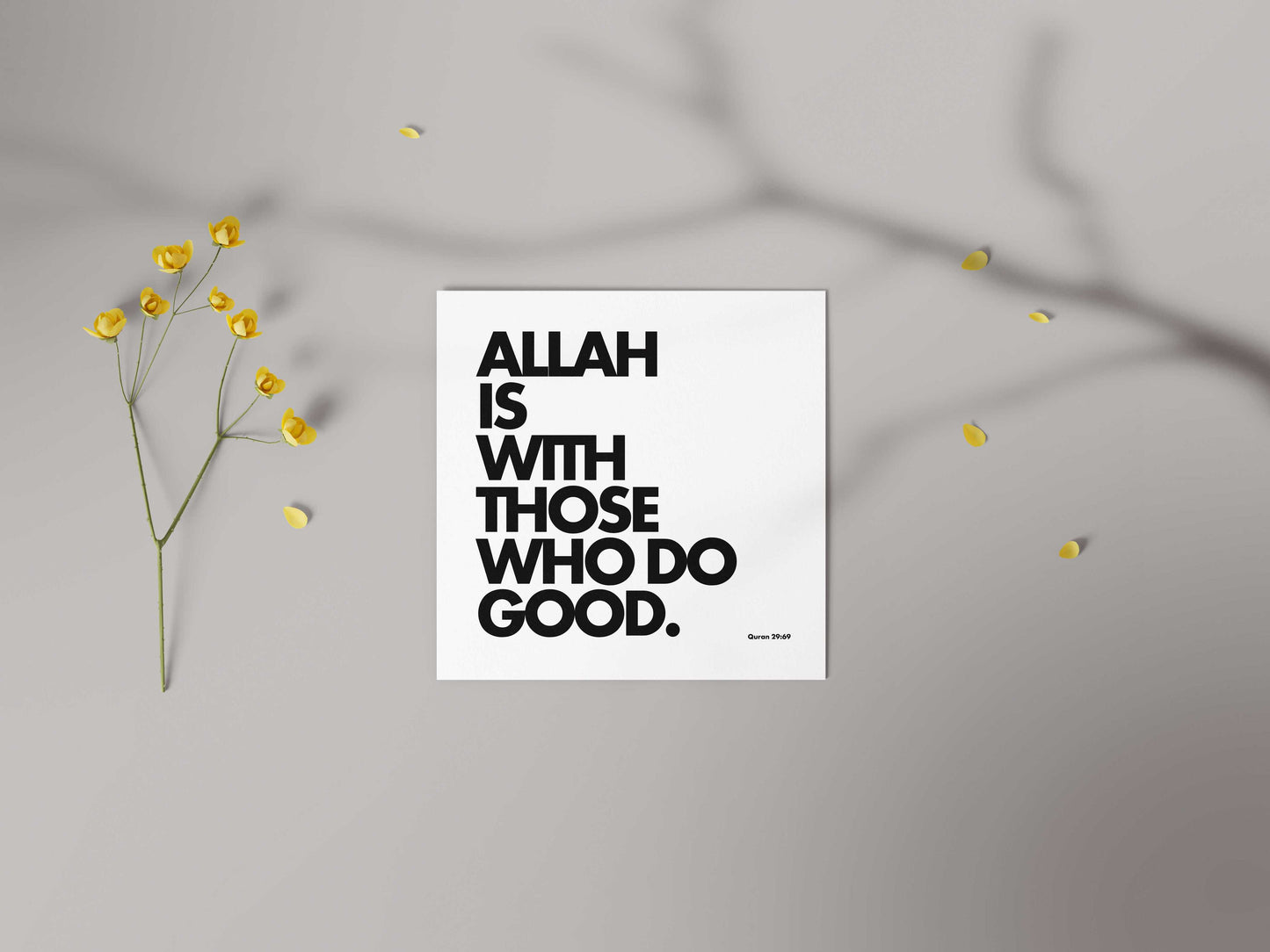 Allah Is With Those Who Do Good | Contemporary Card