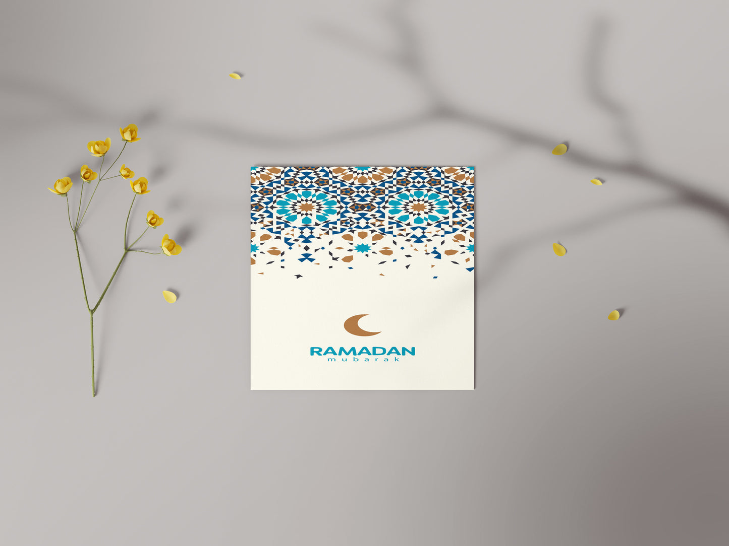 Ramadan Mubarak | Moroccan Motif Card