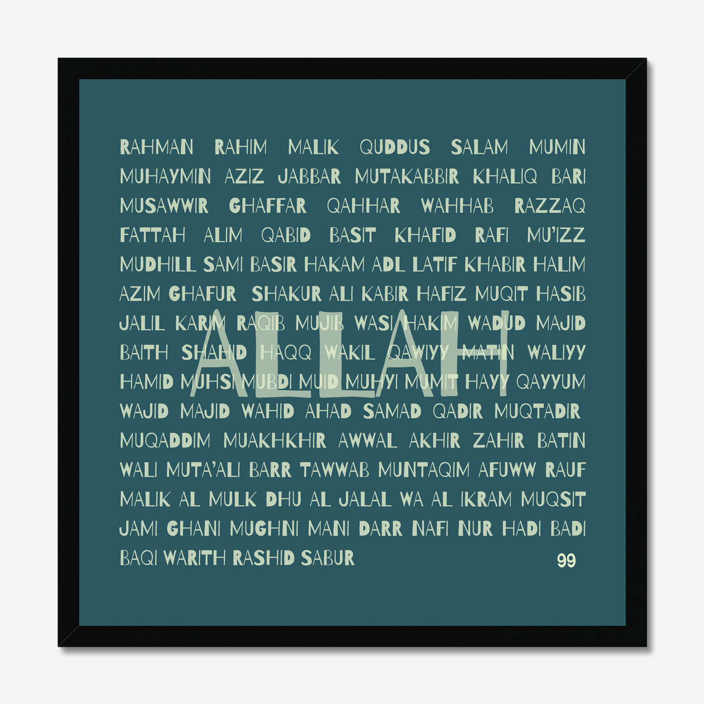 99 Names of Allah | Art Print